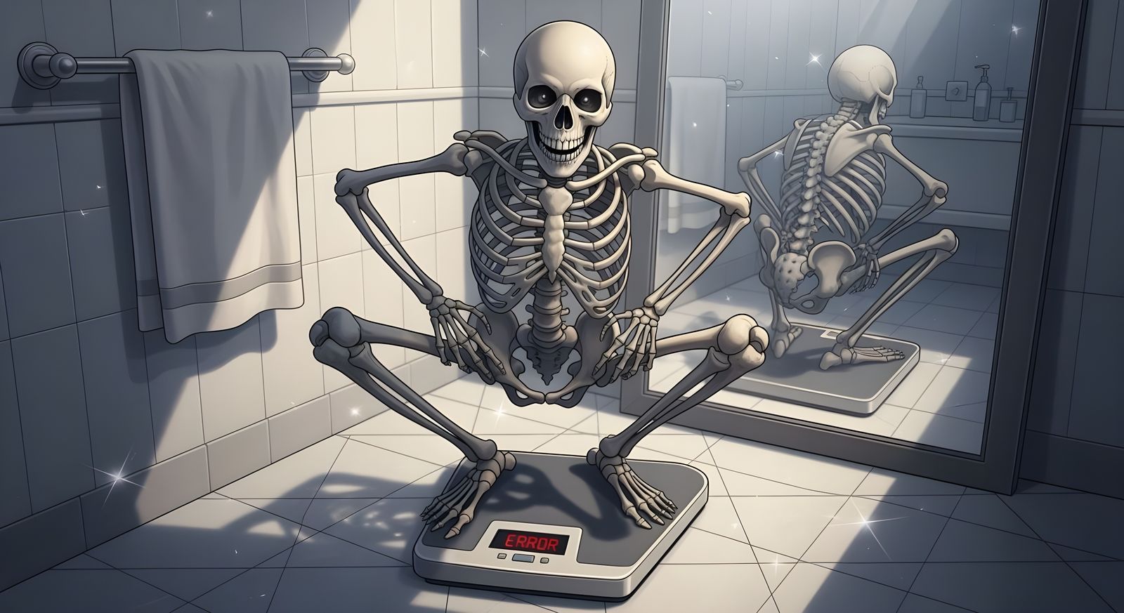 Skeleton Fitness Champion Causes Scale Error: 3D Render
