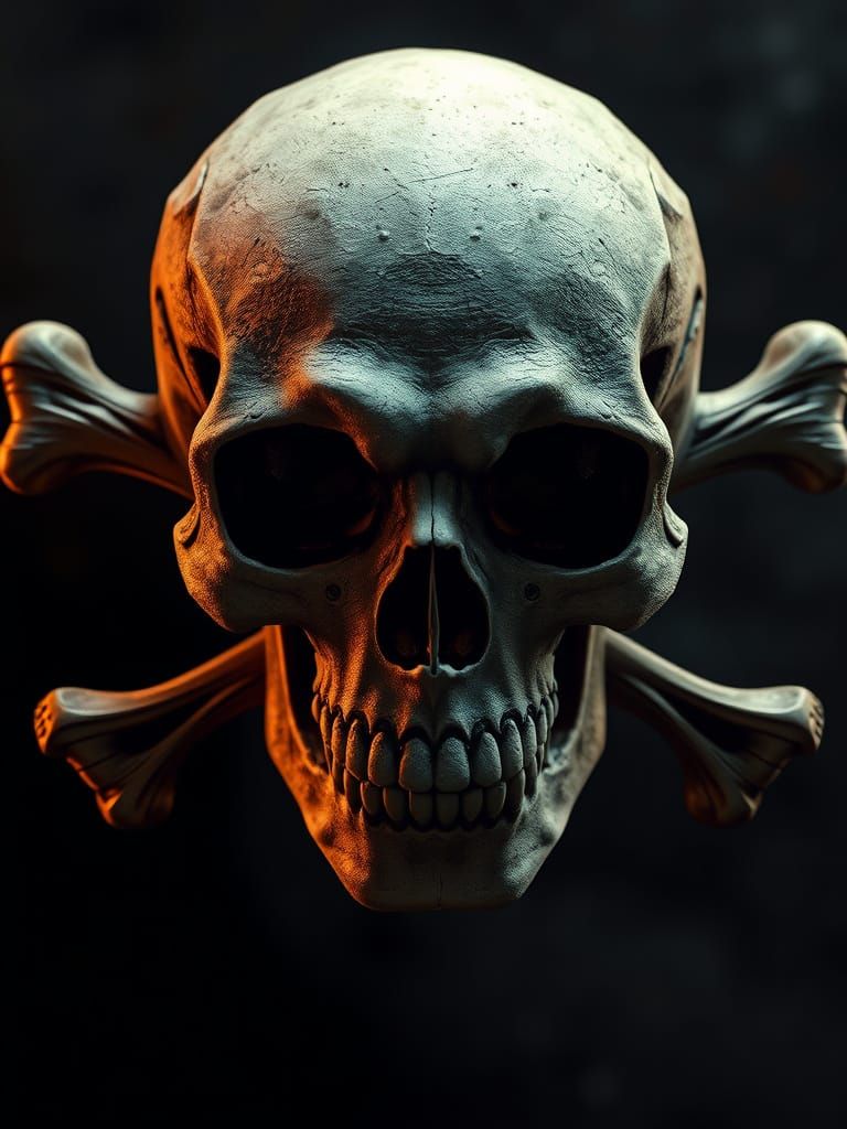 Pirate Skull with Beer in Cinematic Style