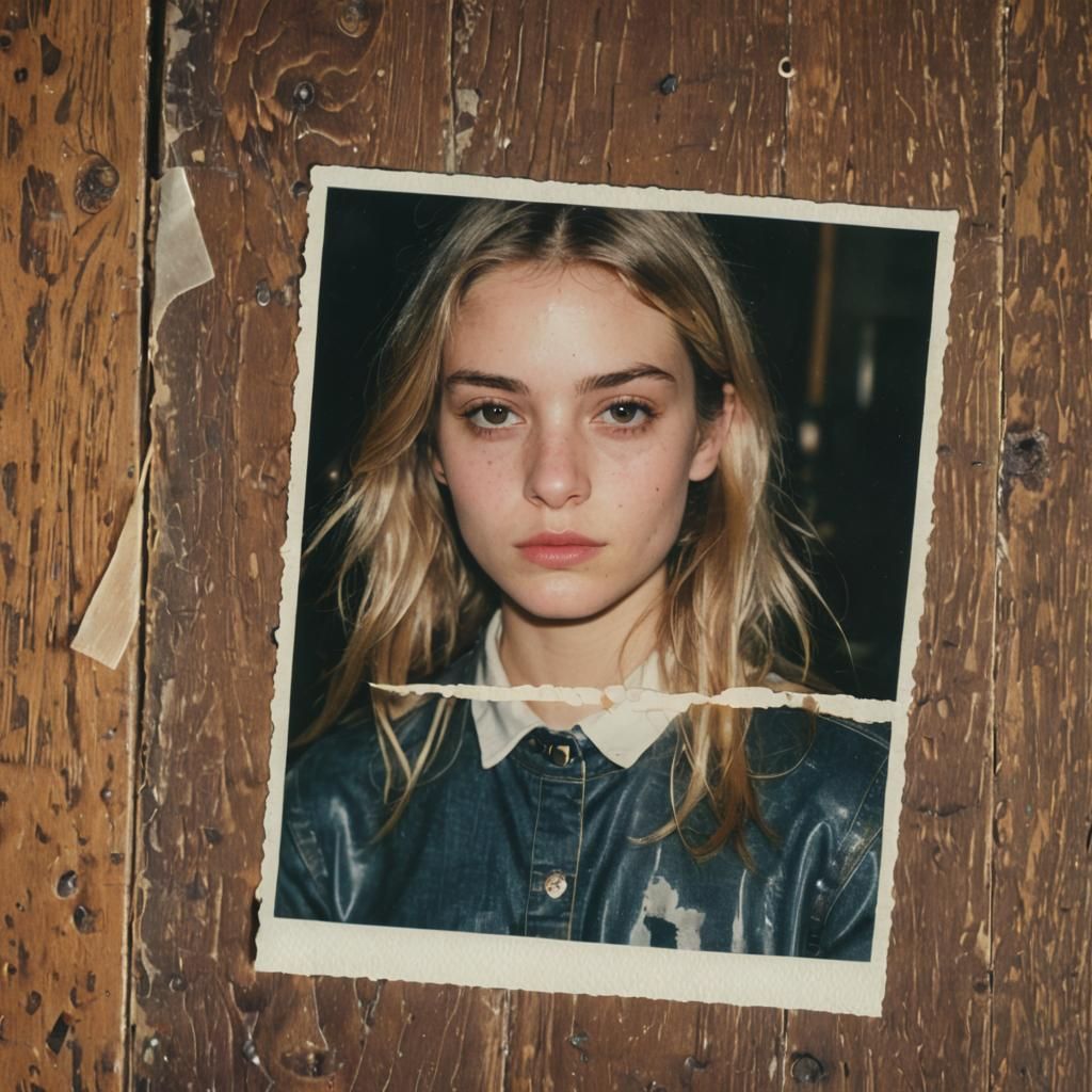 Close-up Polaroid of a Disturbed Young Artist