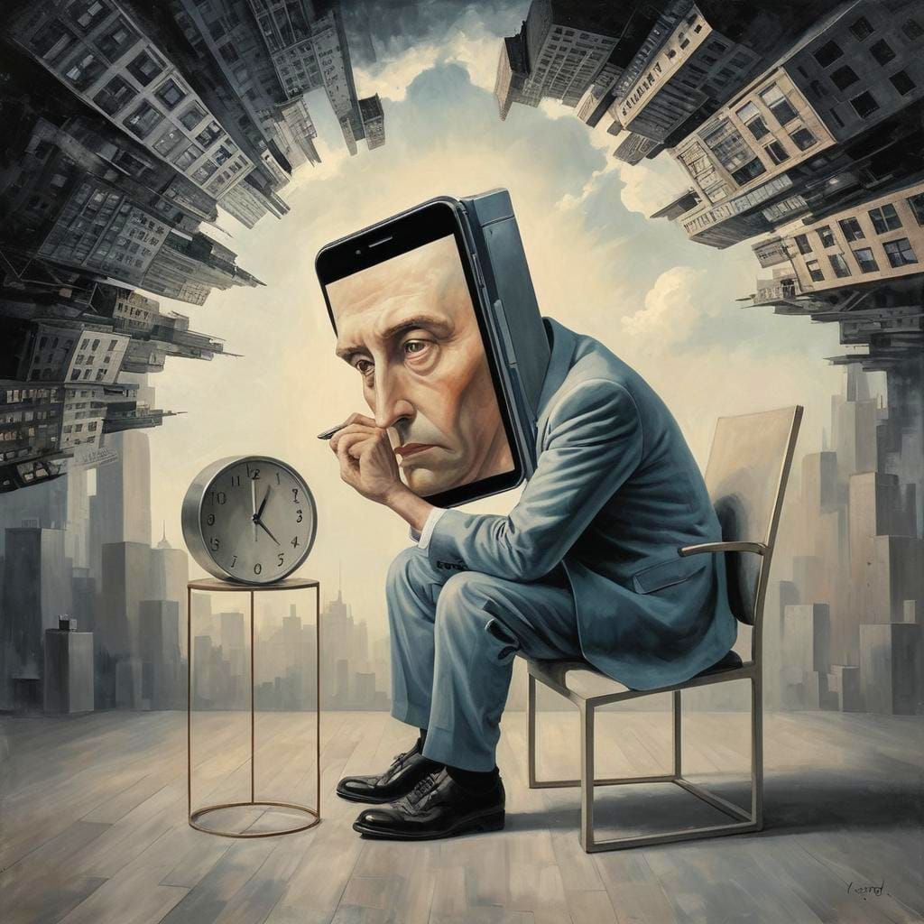 A provoking conceptual painting that explores the notion of ...