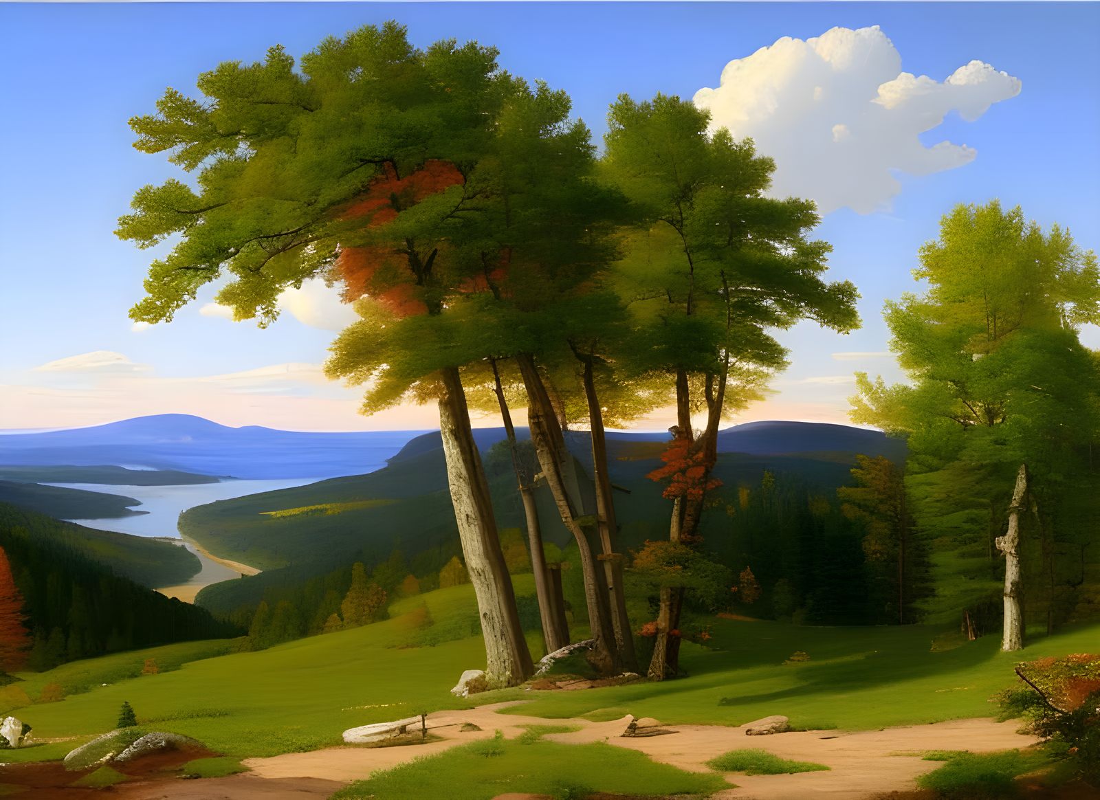 Rocky Mountain Wilderness by the Hudson River School and Bob Ross
