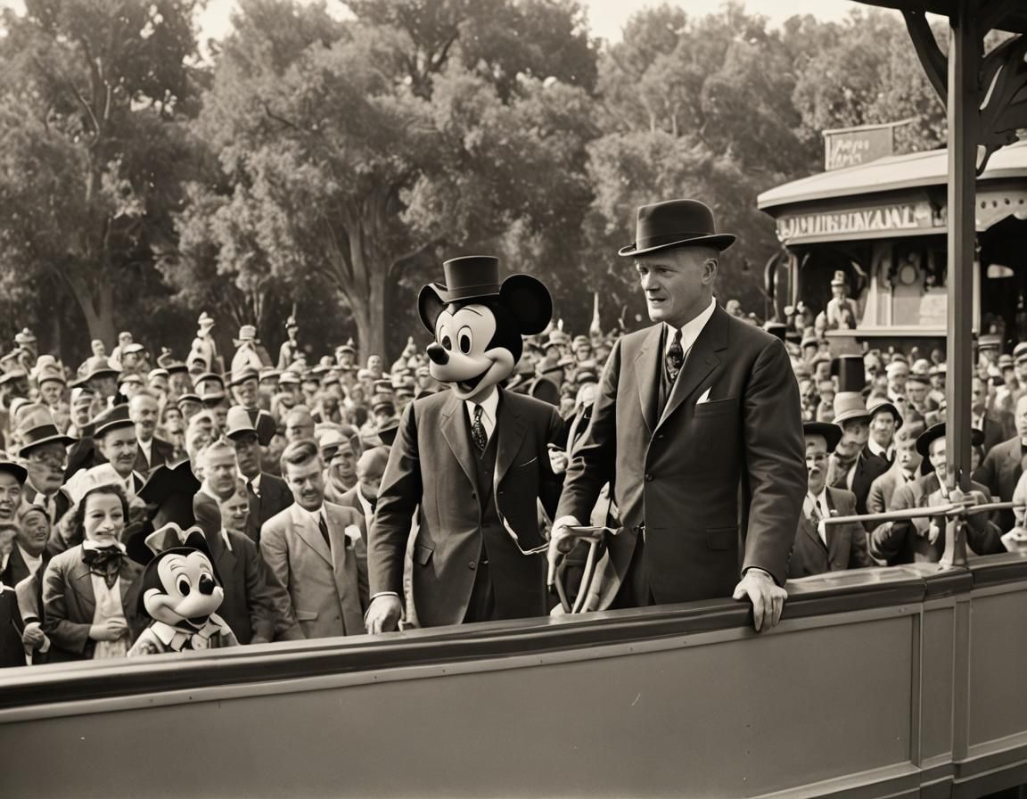 Coolidge Speech at Disneyland with Mickey Mouse