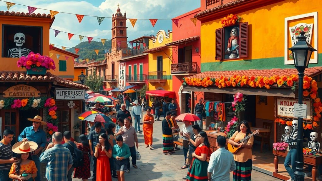 Day of the Dead: Folk Art Calaveras and Marigolds