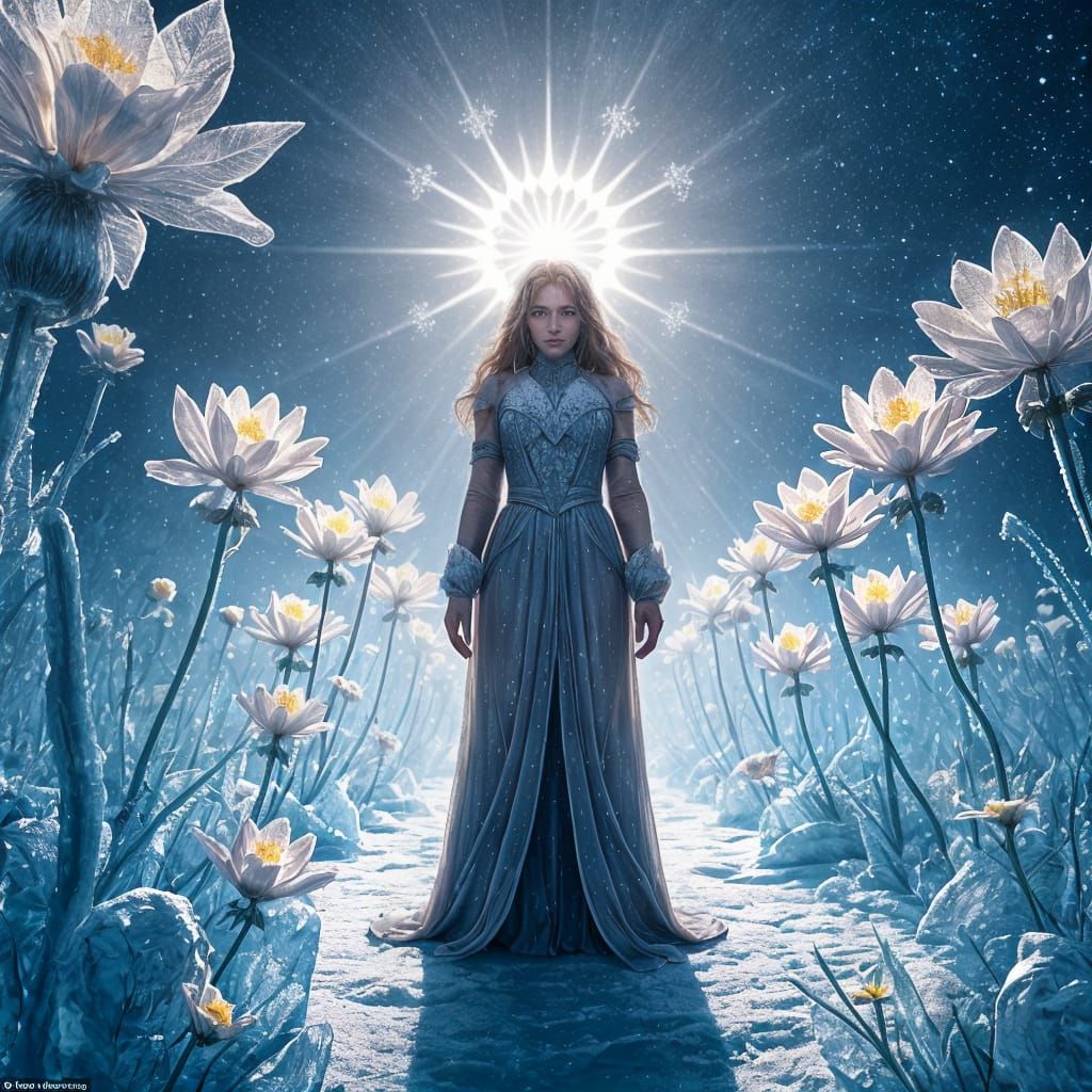 Surreal Winter Garden of Frozen Flowers