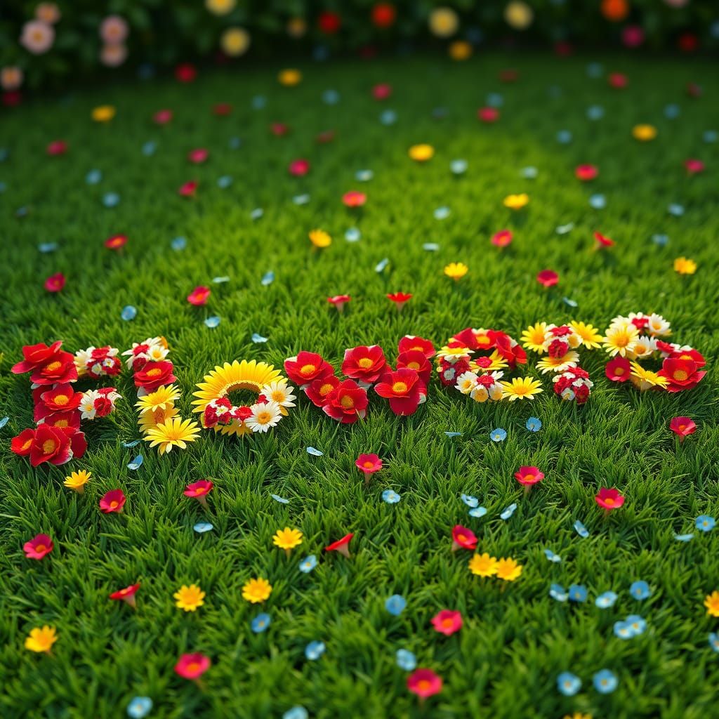 Enchanted Floral Wonderland in Vibrant Colors