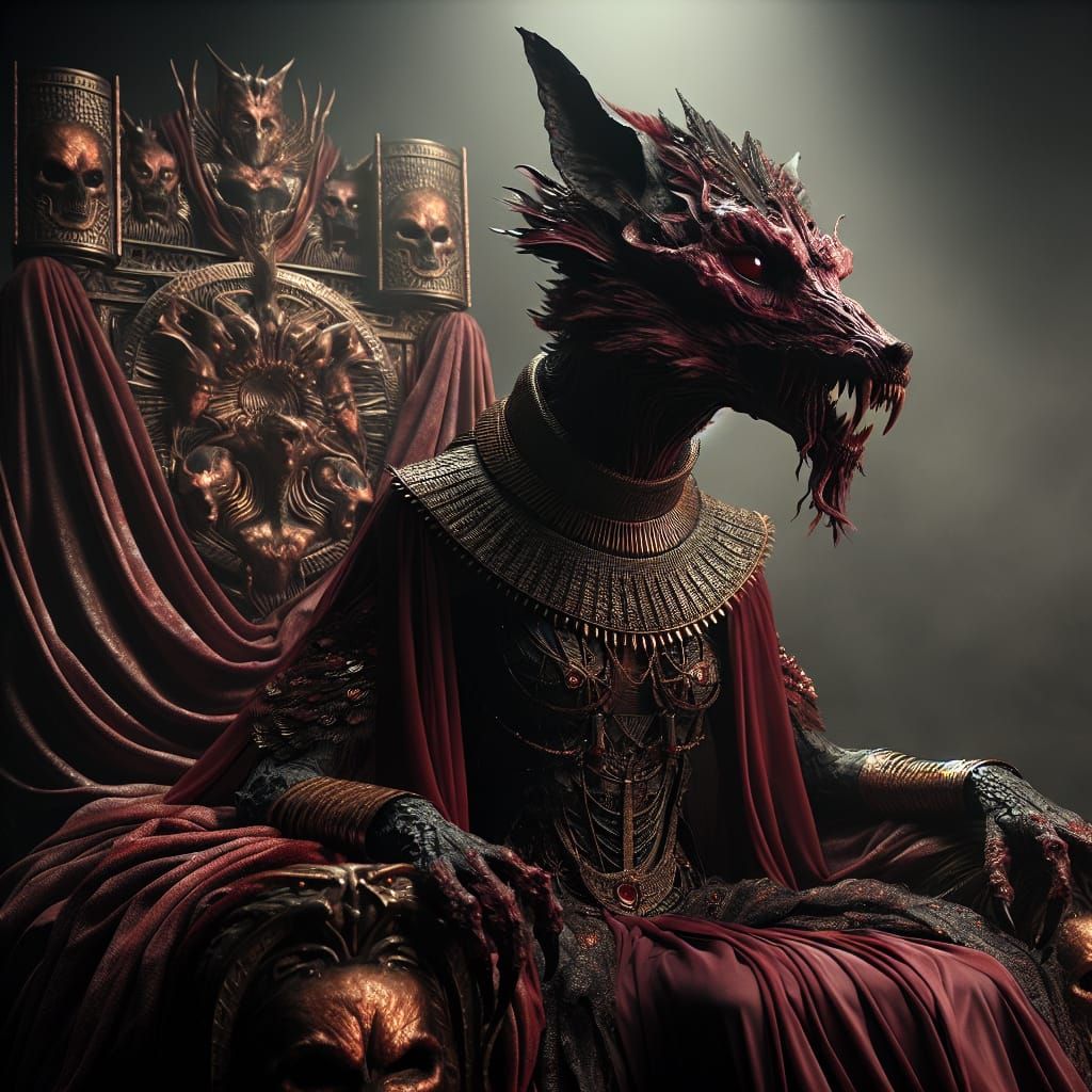 Epic Jackal God on Abyssal Throne