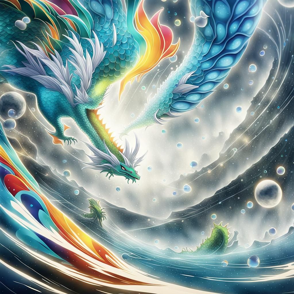 Tatsu Dragon Skimming River: Anime Key Visual