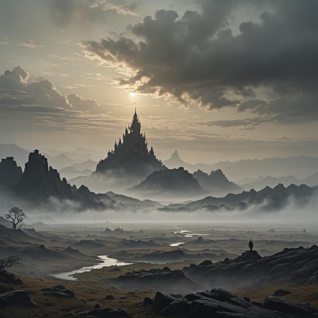 Detailed Matte Painting: Emptiness Beyond the Horizon