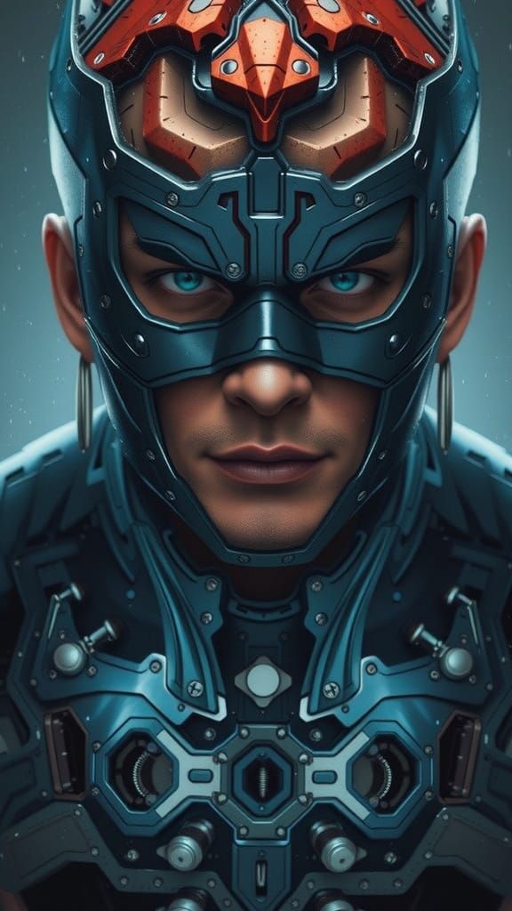 Realistic 3D Portrait in Weather-Resistant Style