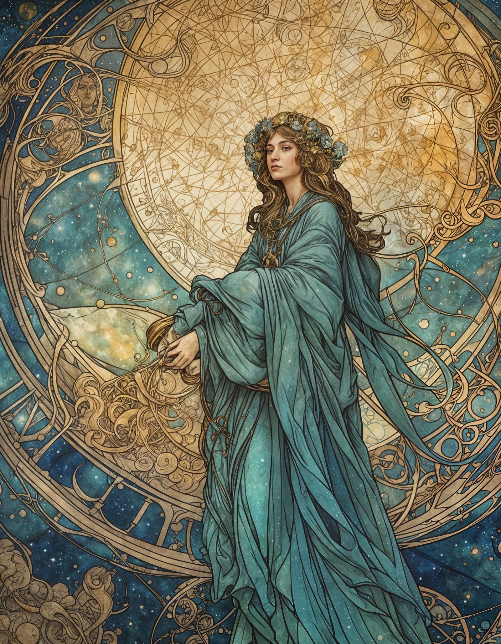 Celestial Cartographer in Nebula Observatory