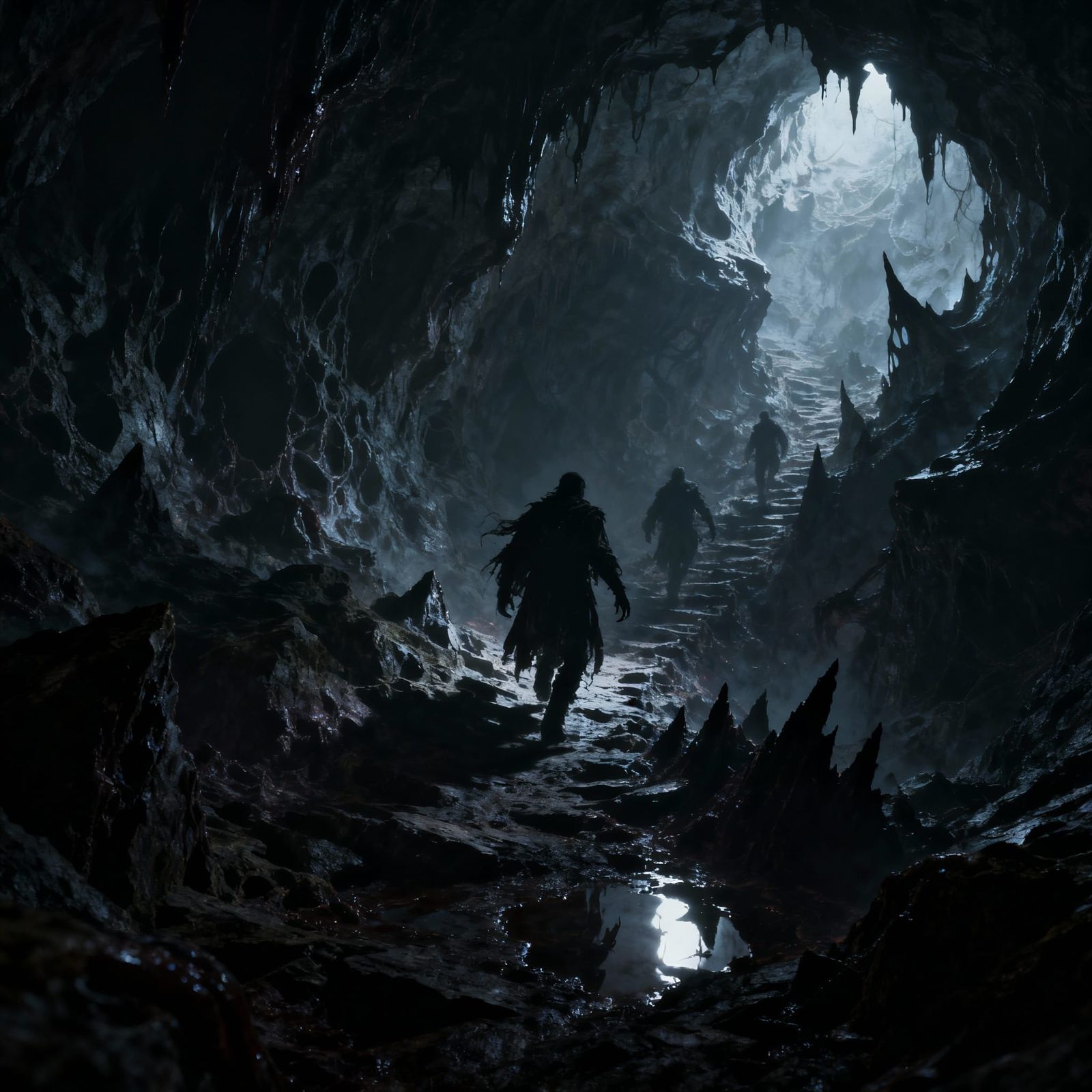 Terrifying Descent into Dark Abyss in Gritty Nightmarish Sty...