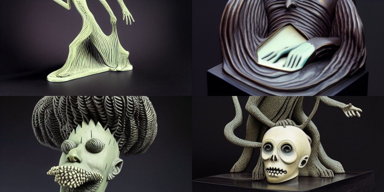 Nyarlathotep Bronze Sculpture in Gorey Style