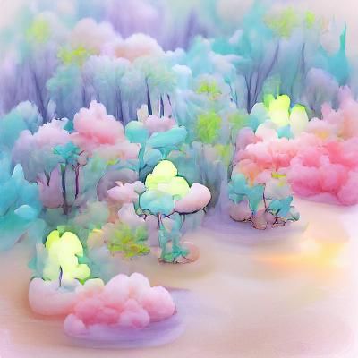 Pastel Neon Woodland Dreamscape