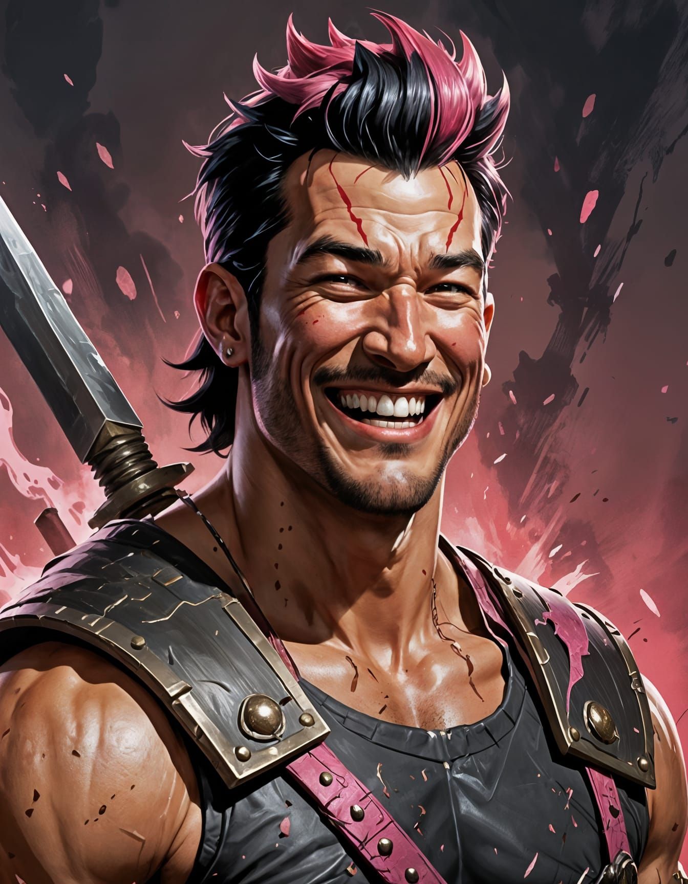 Markiplier as a Fearless Barbarian Warrior