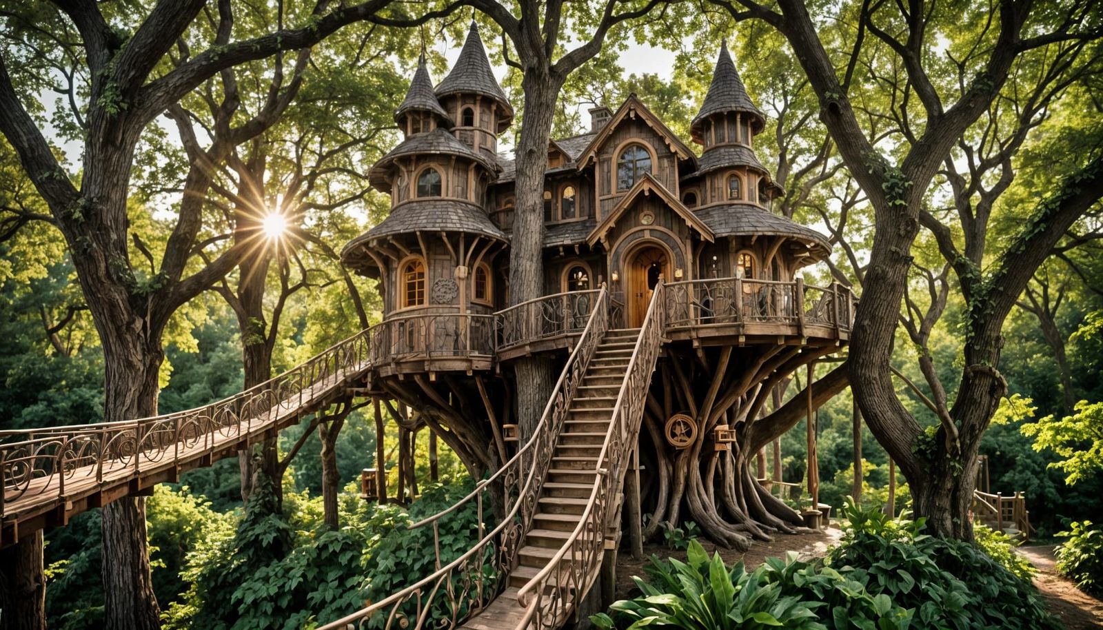 Whimsical Treehouse Paradise in Enchanting Idyllic Setting