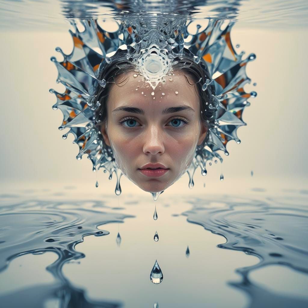 Kaleidoscopic Swimmer in Abstract Geometric Reality