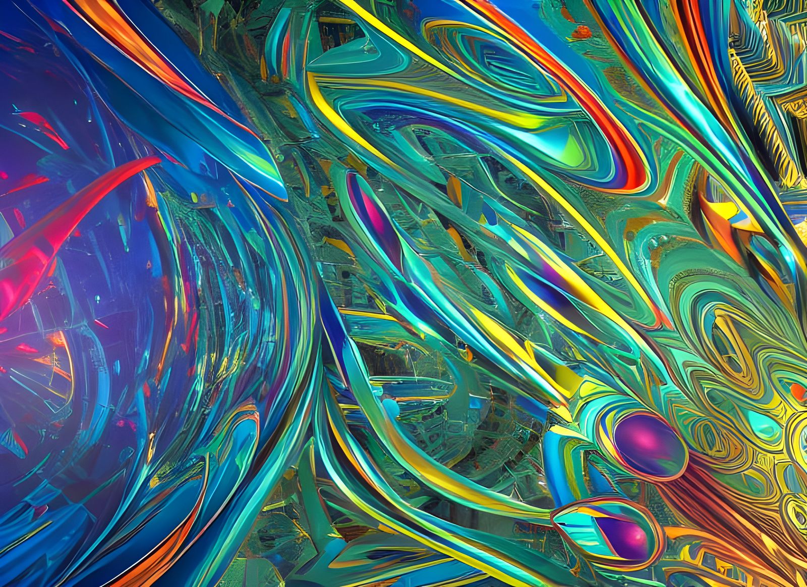 Abstract Op-Art Patterns in Maximalist Style