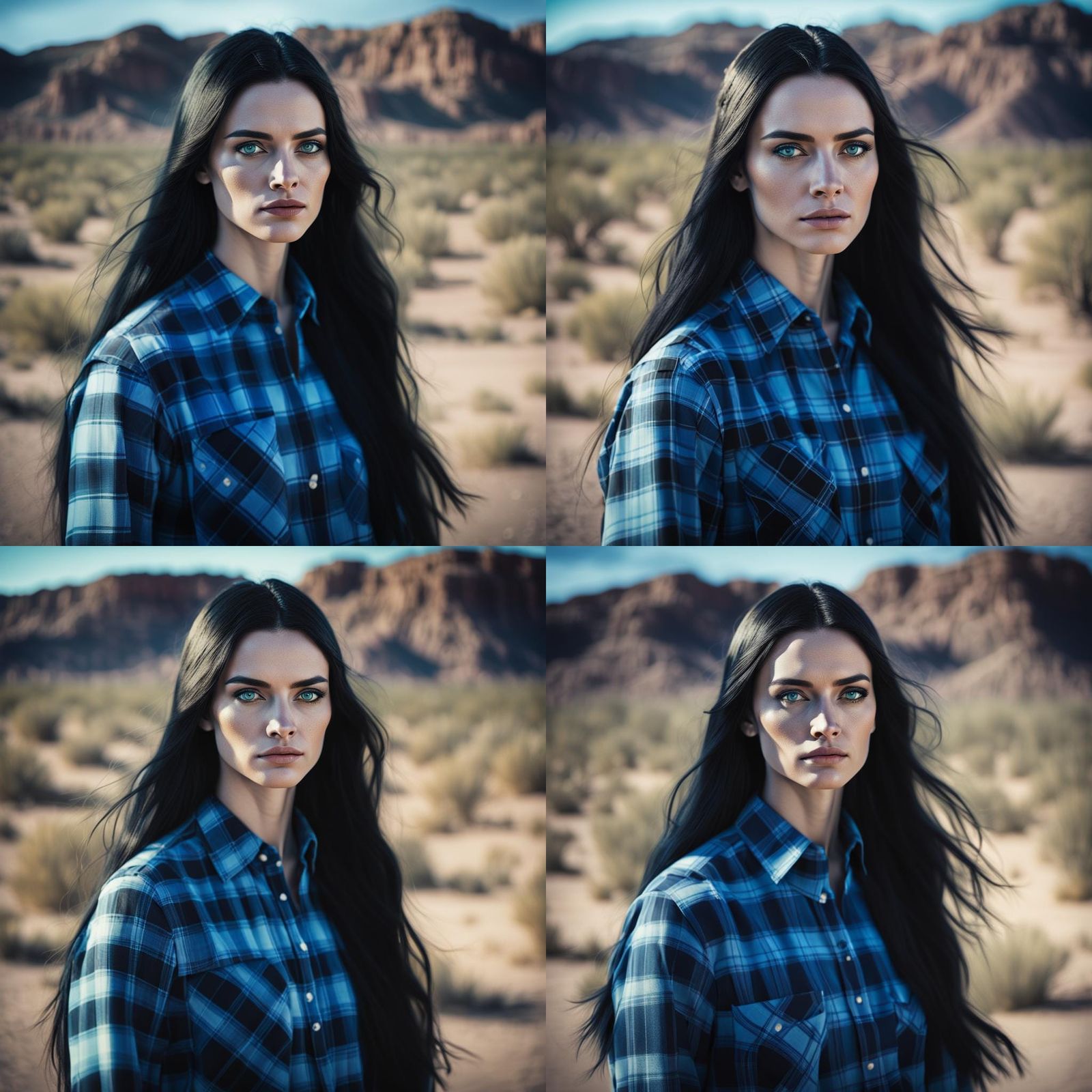 Photorealistic Teenage Girl in Desert Film Still