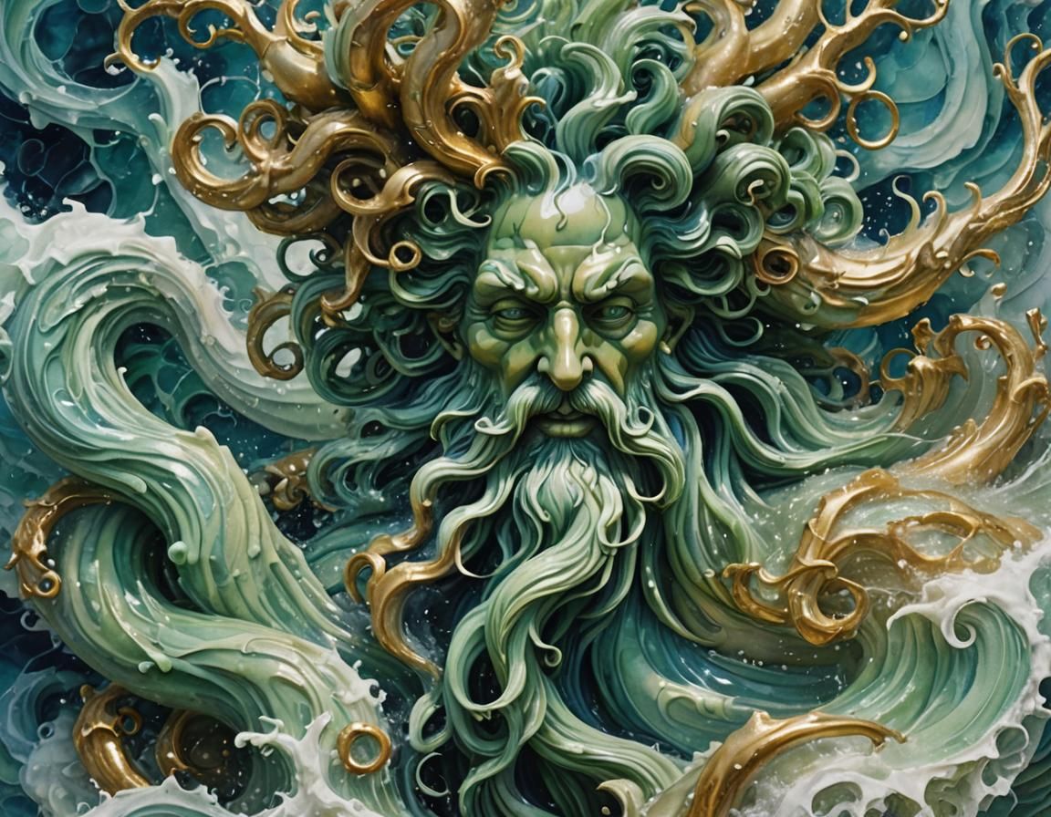 Water Elemental Engulfs God: A Baroque Close-Up