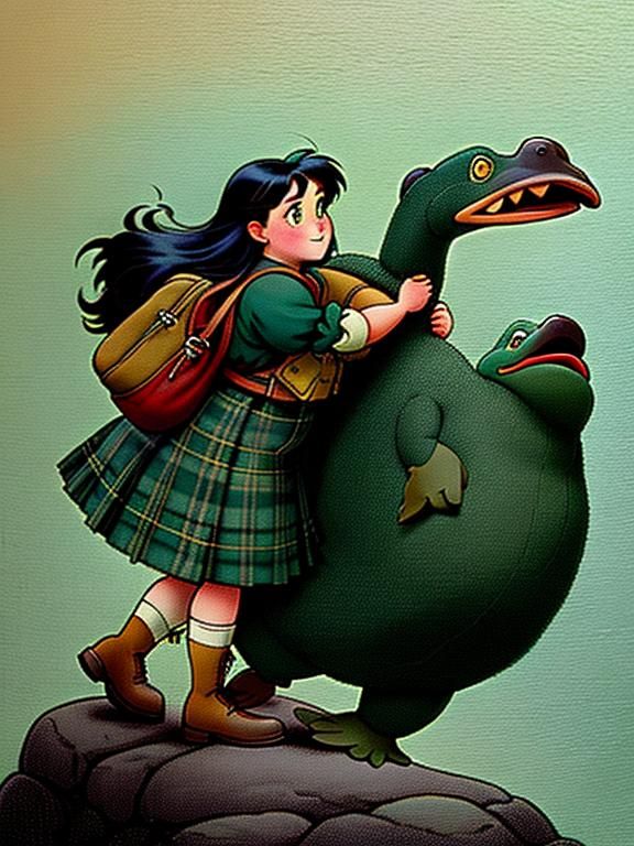 Chibi Platypus Piper on Highland Cliff