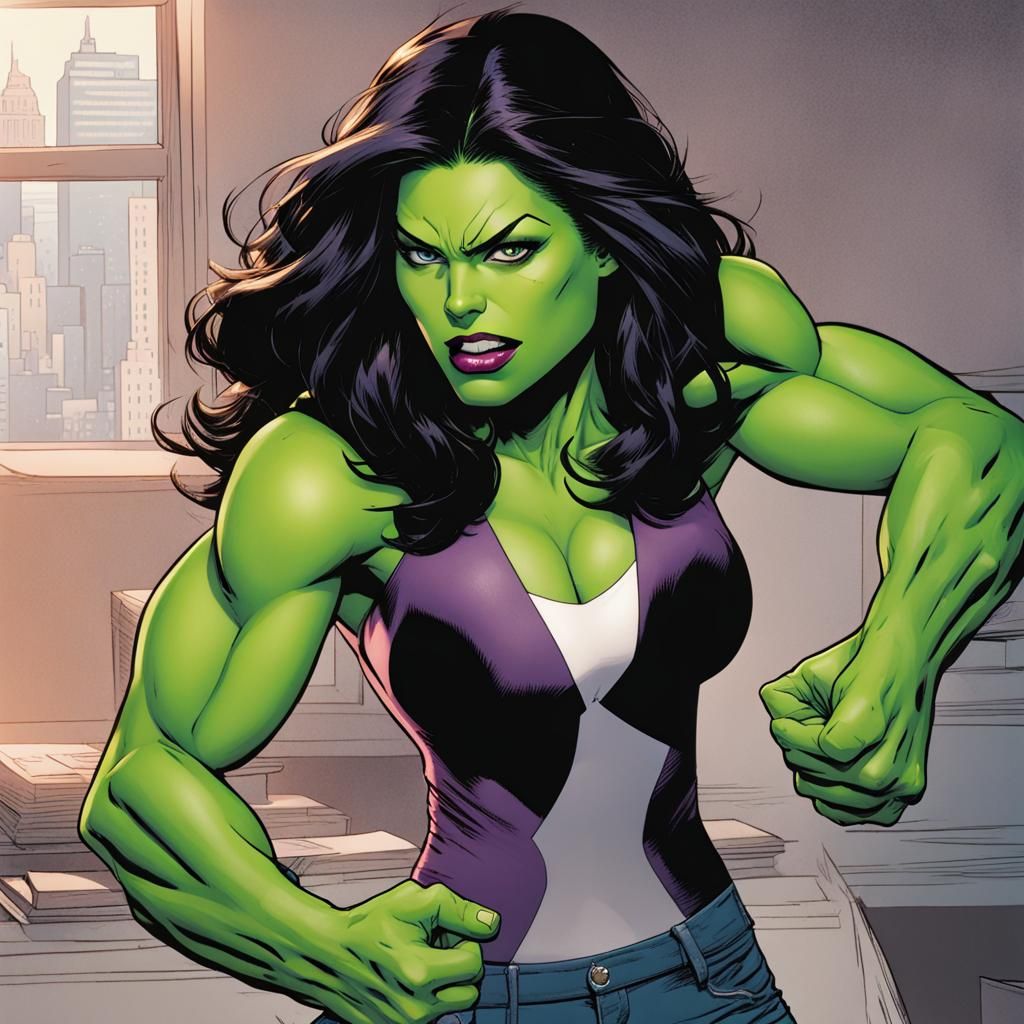 She-Hulk Character Illustration