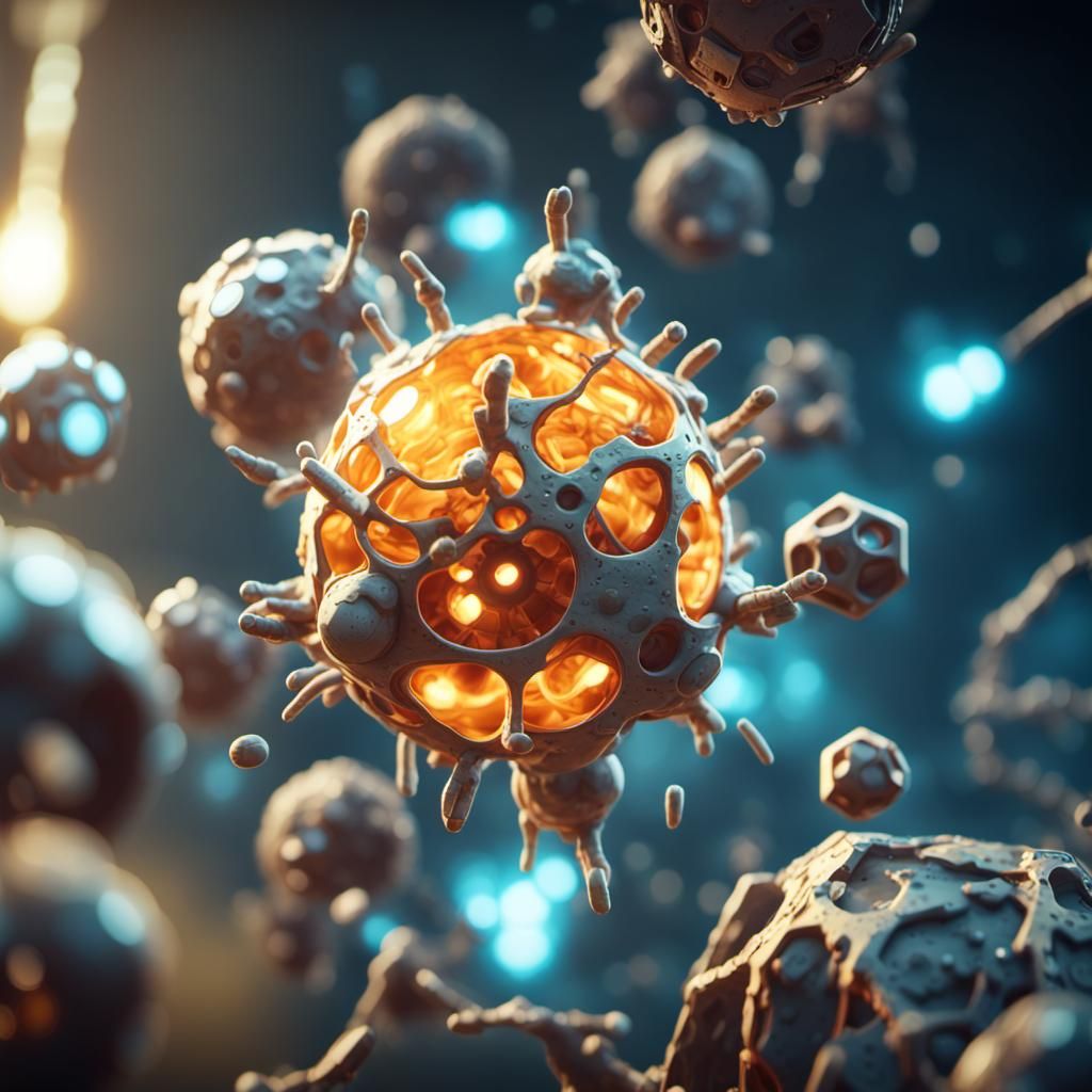 Microscopic Cell: 3D Game Cinematic Graphics