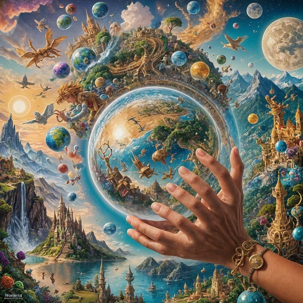 Hand Holding a World Full of Joy