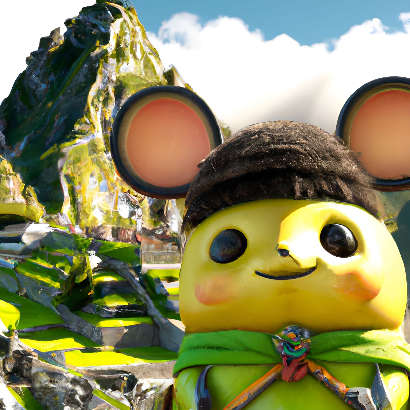 Adorable Pichu at Machu Picchu in 3D