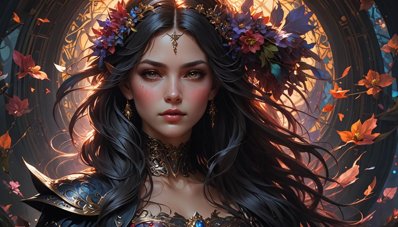 Dark Fantasy Portrait with Volumetric Lighting