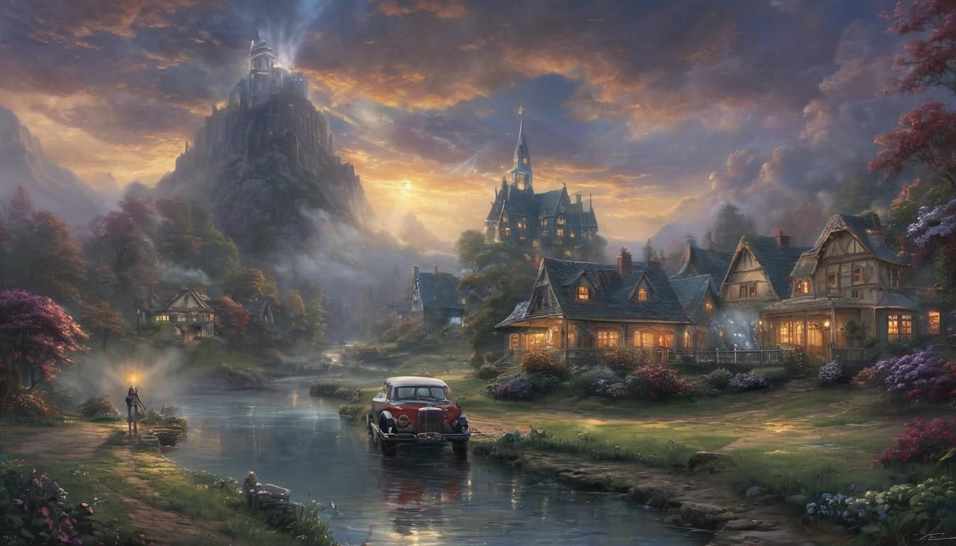 Ethereal Fantasy: Heartbreak in Hyperdetailed Mist