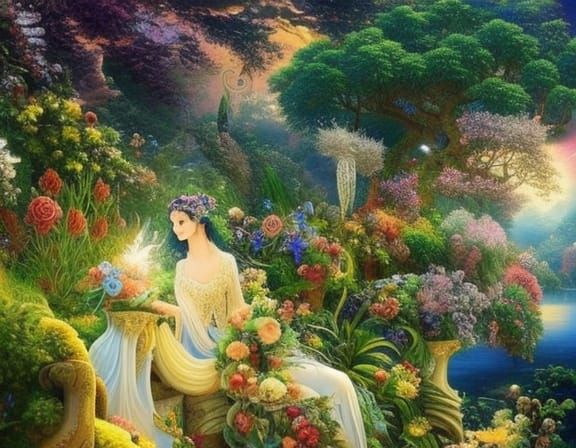 Garden of Eden Meets Outer Space: Ornate Embroidery