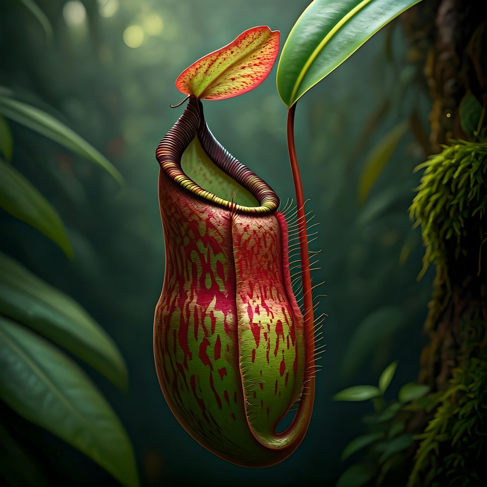 Rare Monkey Pot Thriving in Tropical Forest