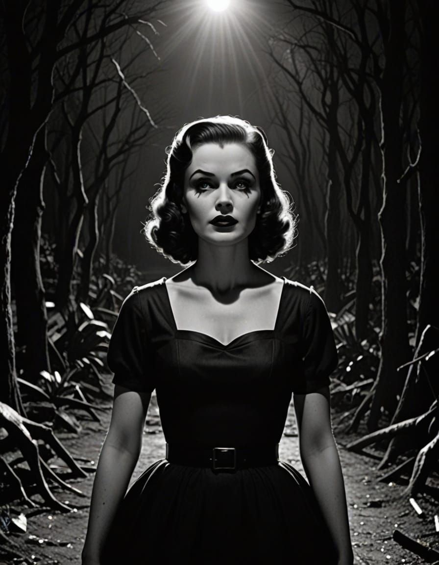 Vintage Horror Show Brightened by Divine Light