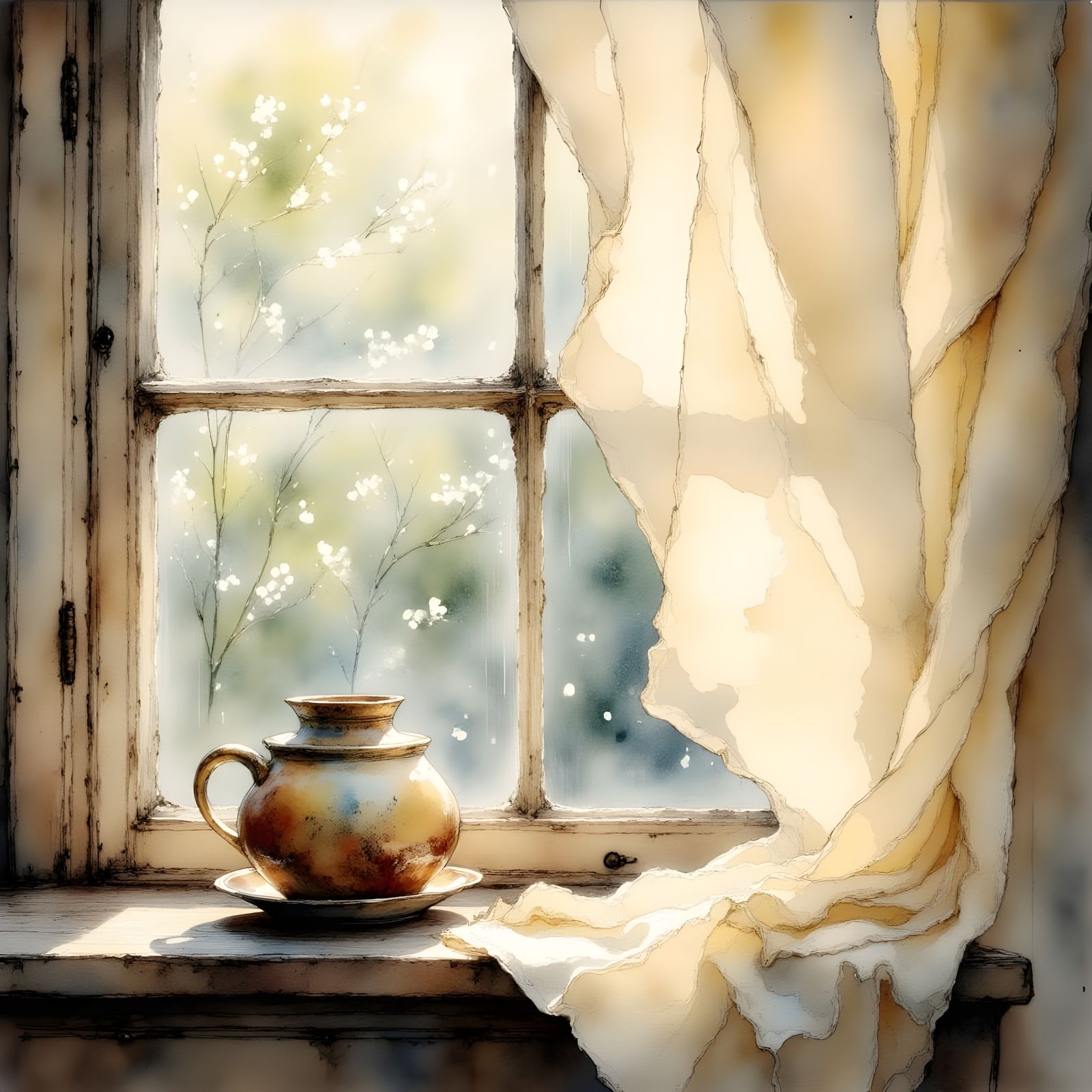 Soft Morning Light Fills a Quiet Room