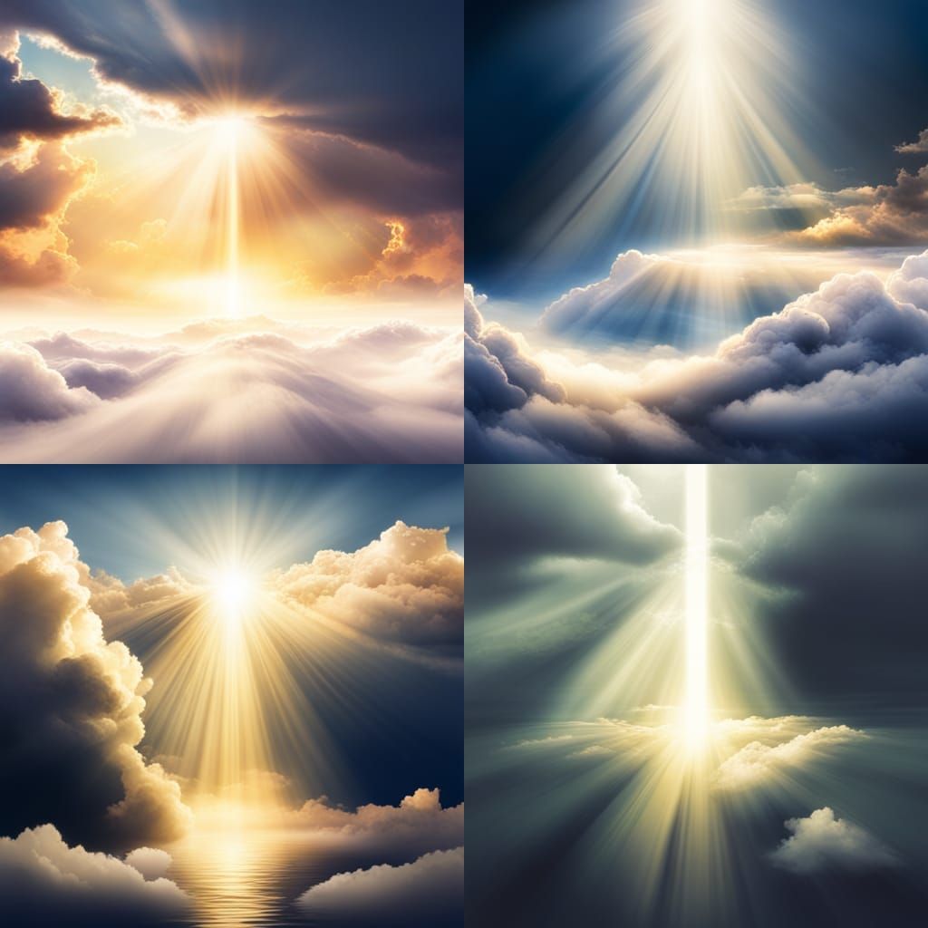 Heavenly Sunshine Beams in Soft Focus