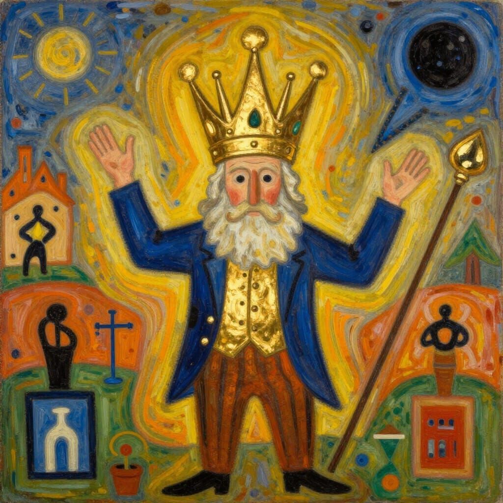 Tired but Successful Player, Inspired by Paul Klee