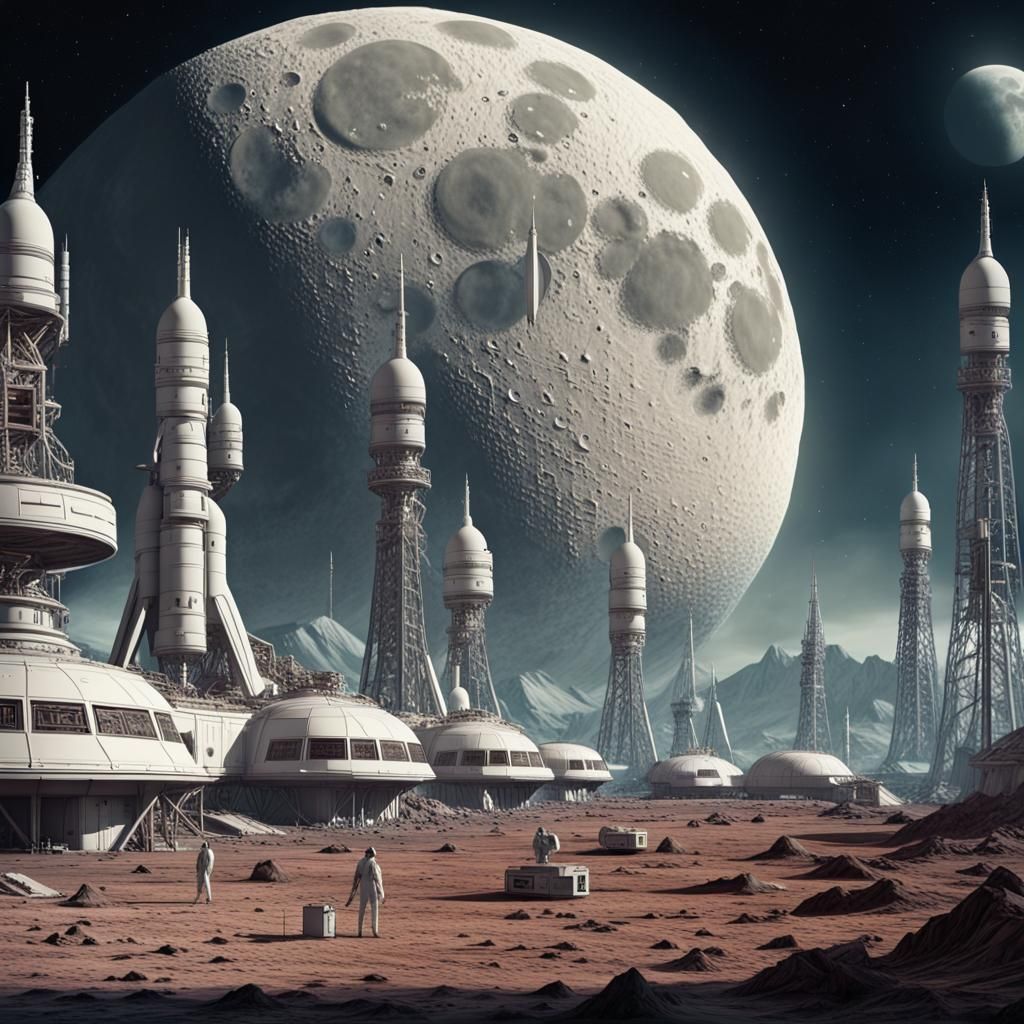 Retro 1970's Moon Colony: Lunar Leisure Living