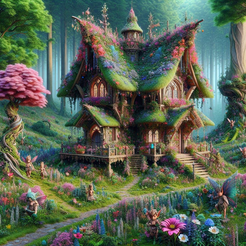 Picturesque Fairy Cottage in Lush Forest