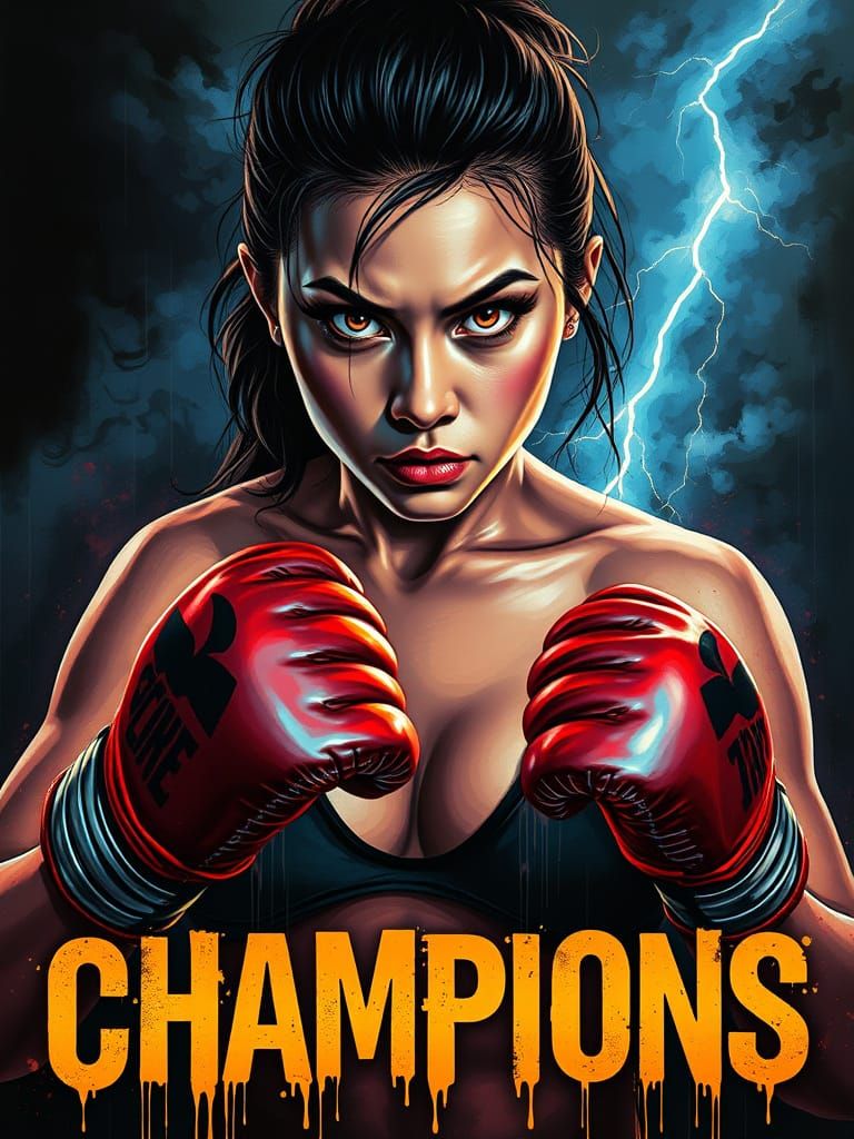 Graffiti Muay Thai Champion Poster