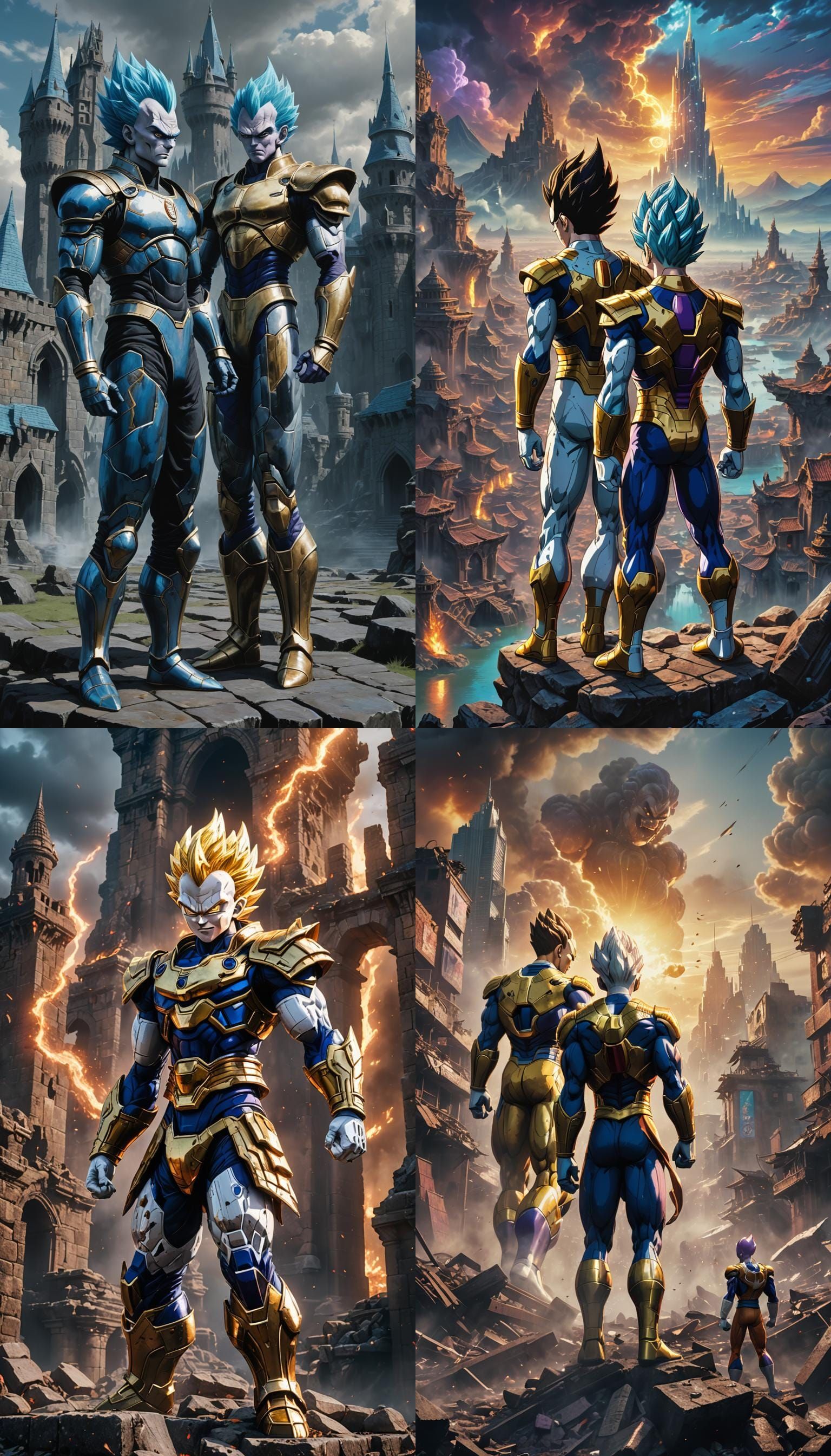 Vegeta and Frieza Fusion: Detailed Matte Painting