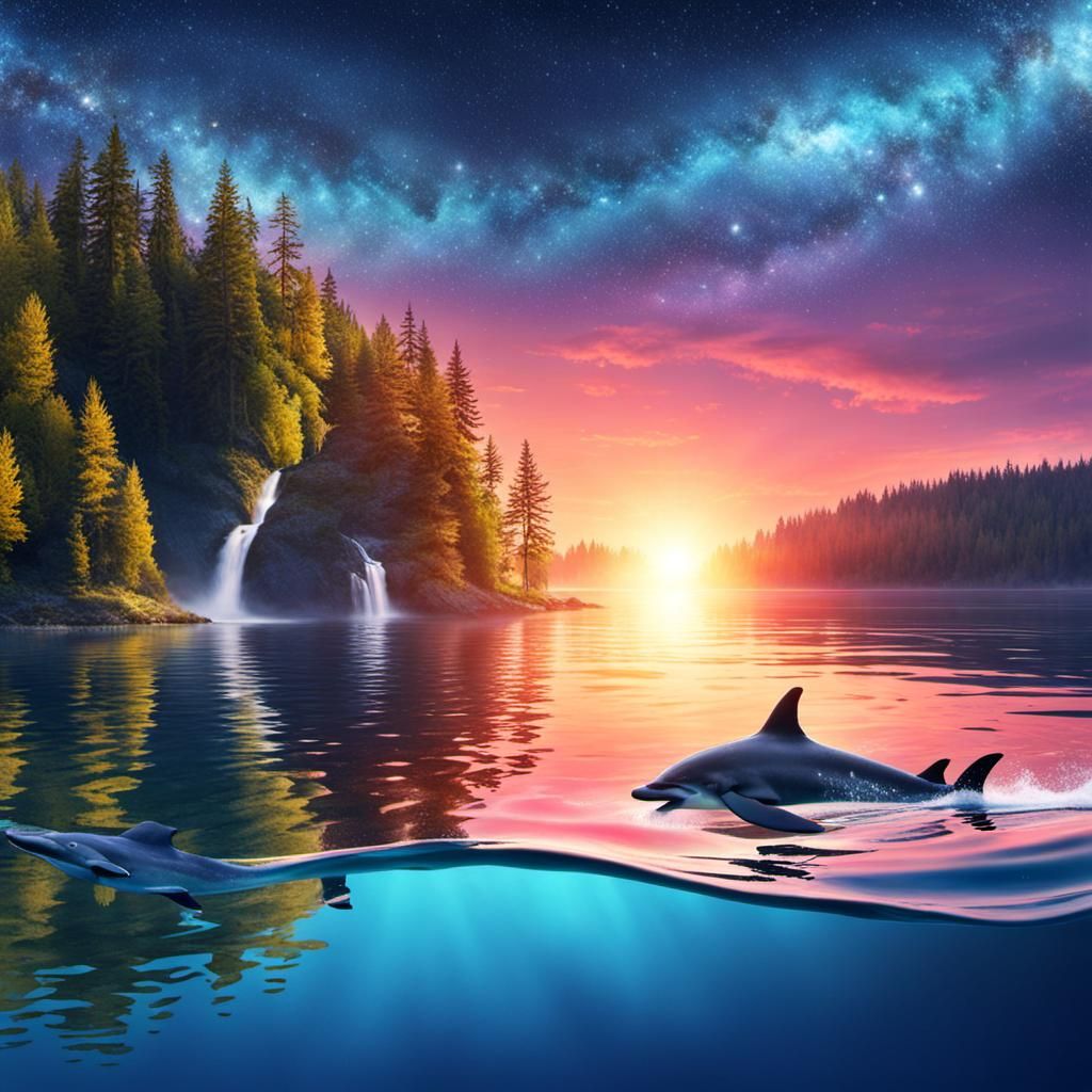 Dolphin Leaps from Ocean Waters