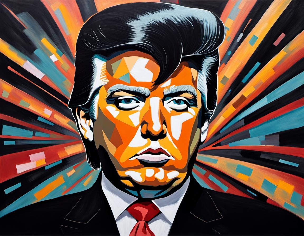 Donald Trump as Fat Elvis: Black Velvet Painting