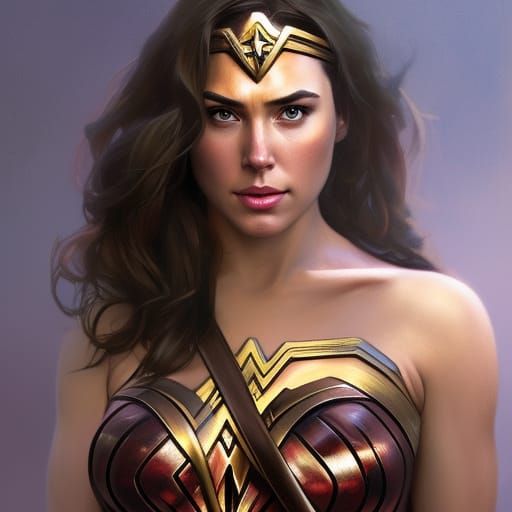 Wonder Woman Portrait in Artstation Style