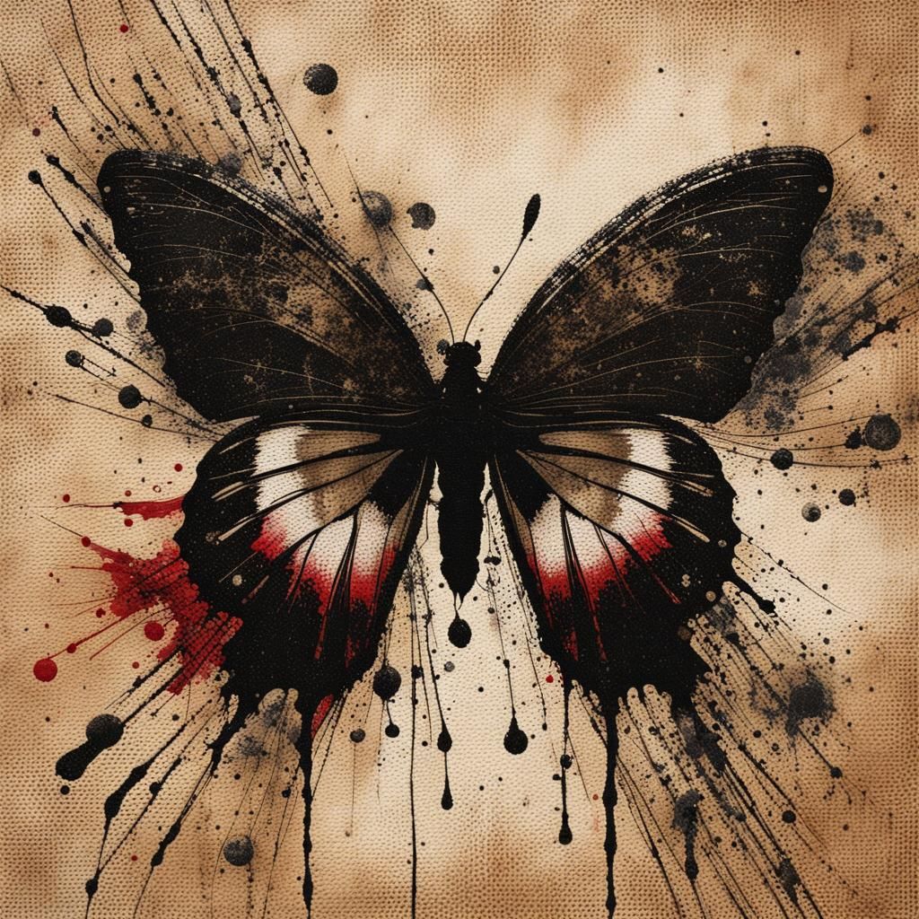 Da Vinci Style Butterfly Stitch Paint Art