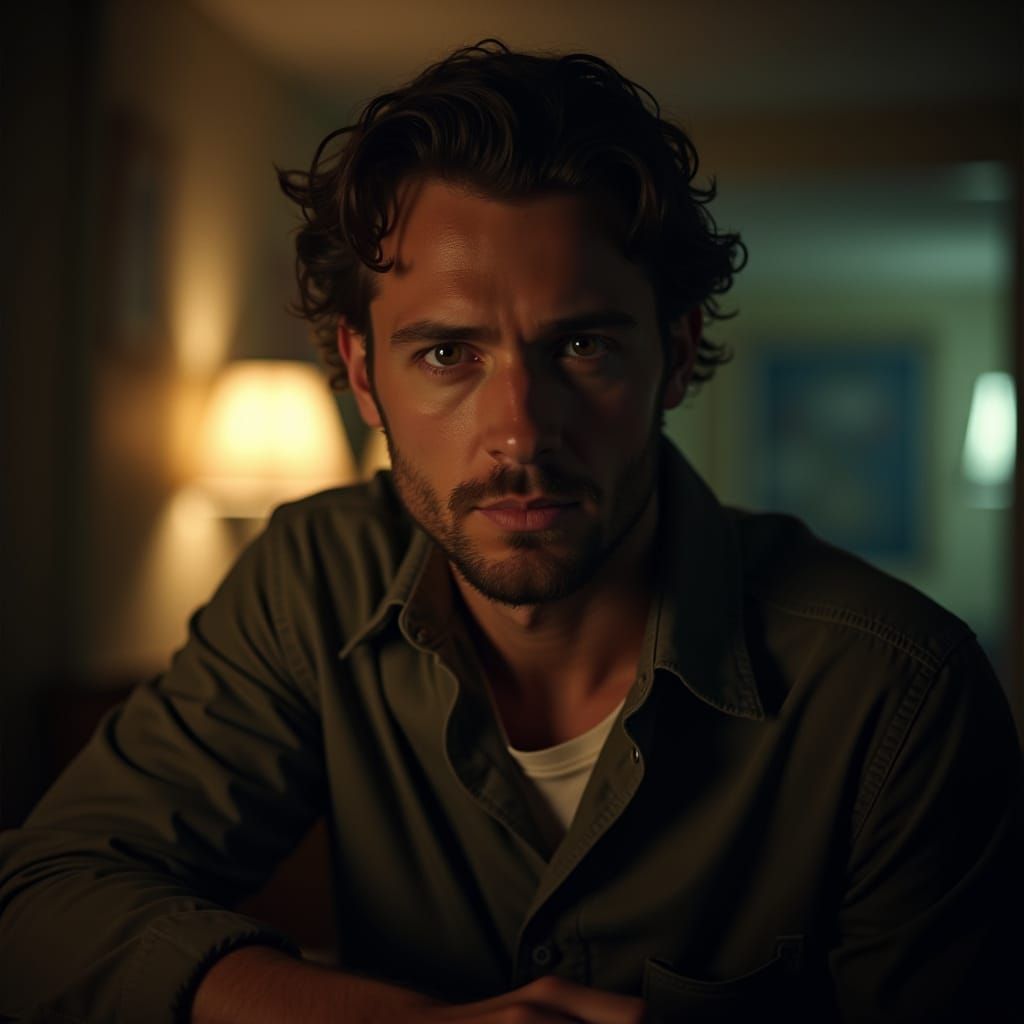 Dramatic Cinematic Film Still with Rich Tones