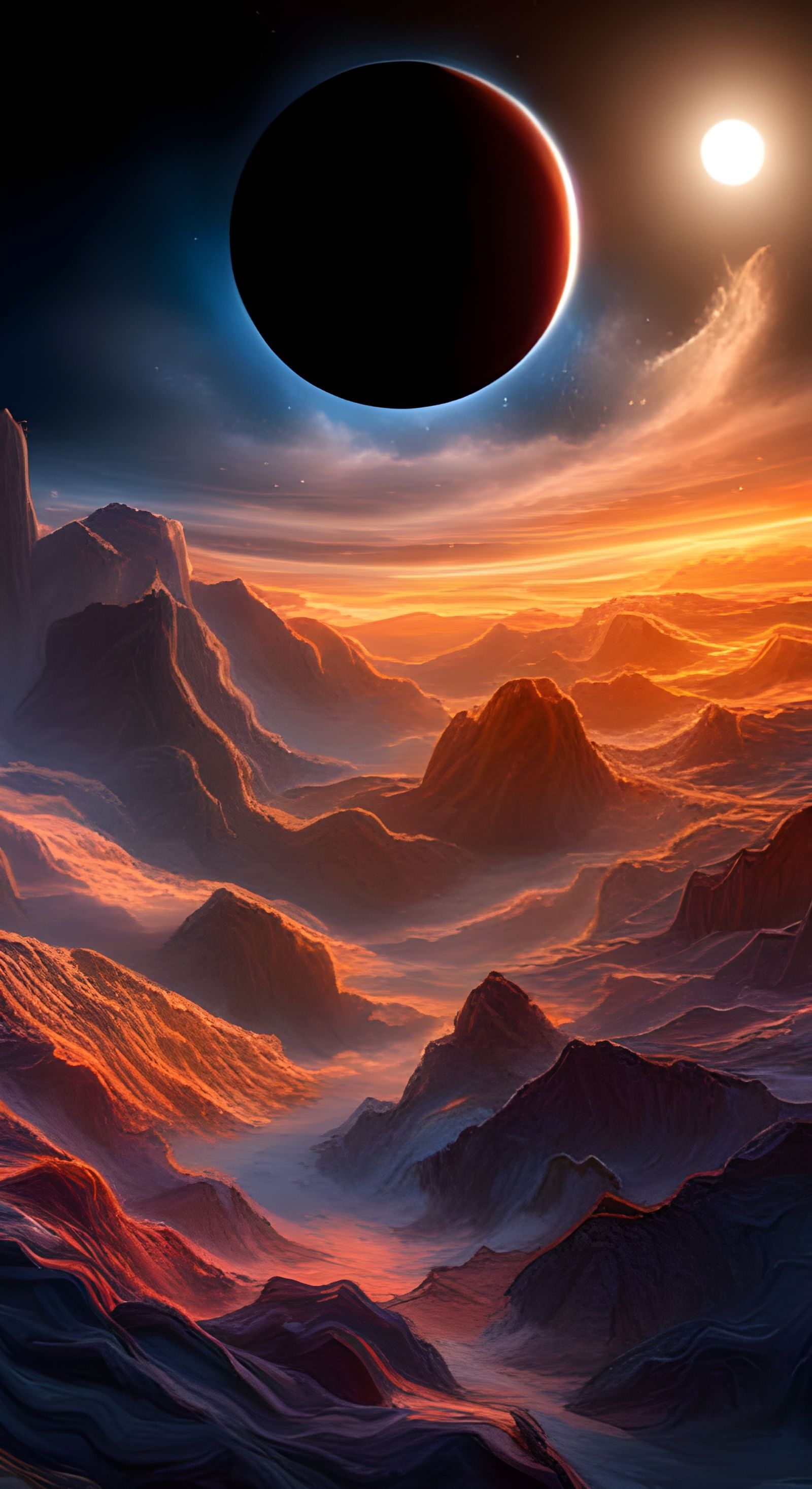 Venus Eclipse in Detailed Sci-Fi Galaxy