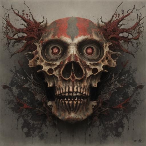 Abstract Expressionist Composition in Bold Colors