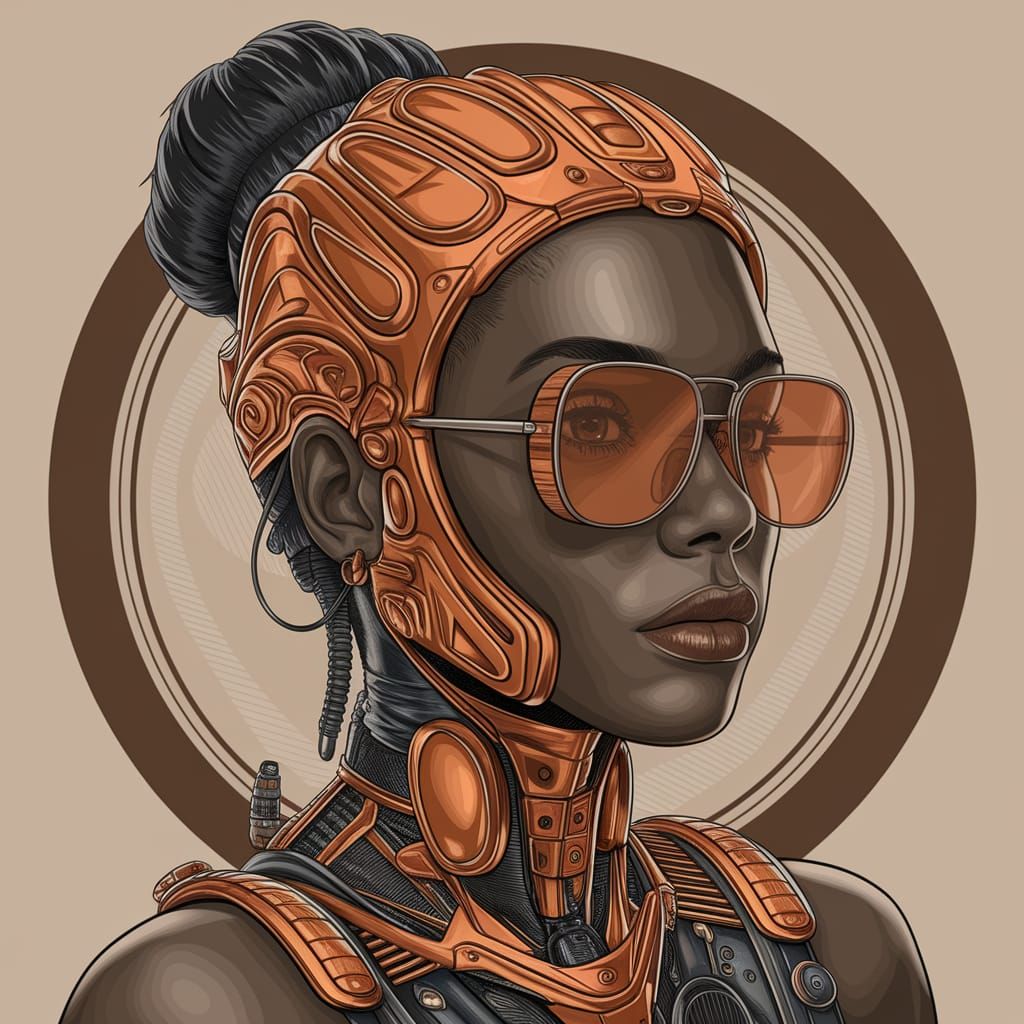 Brilliant Bronze Abstract Texture in Pencil Sketch Style