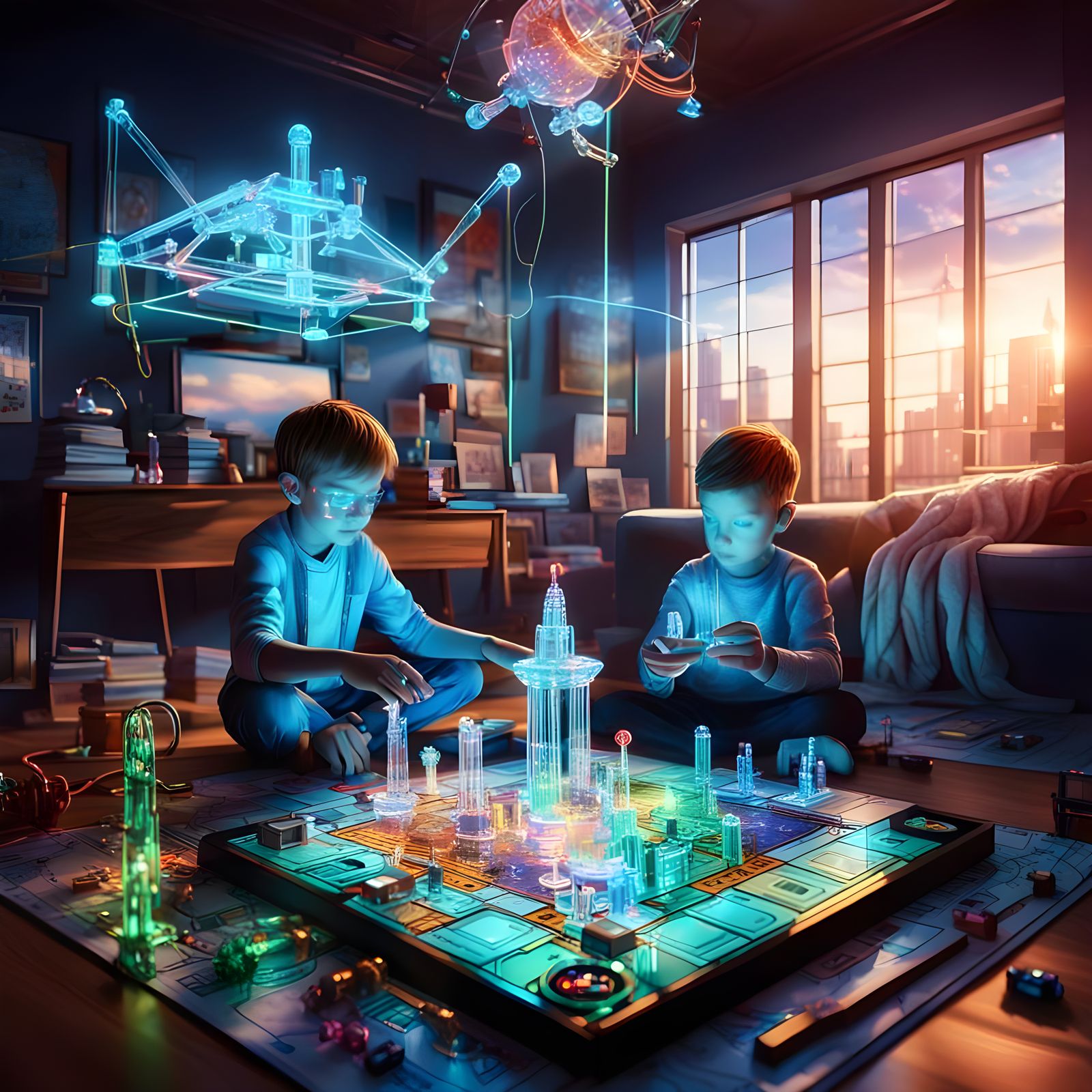 Shared imagination play time with friend