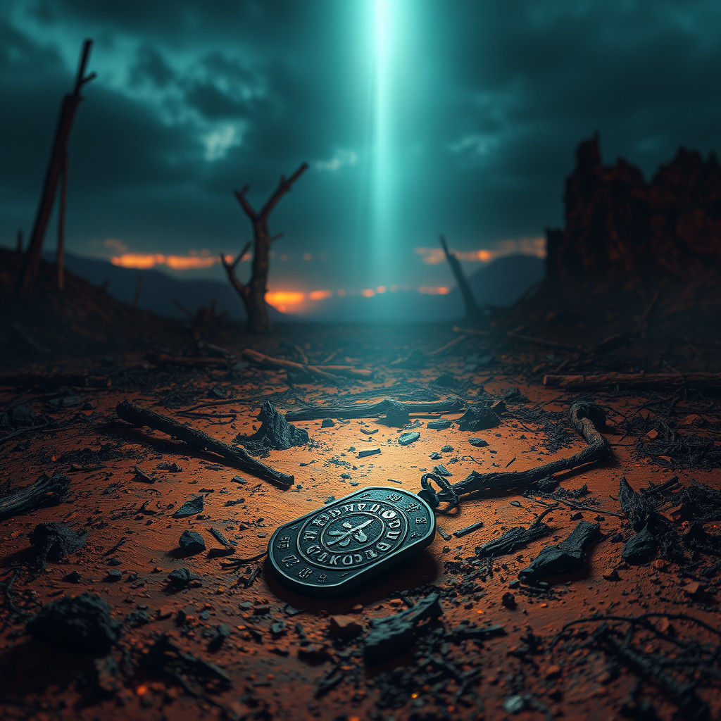 Mystical Battlefield Dog Tag in Ethereal Light